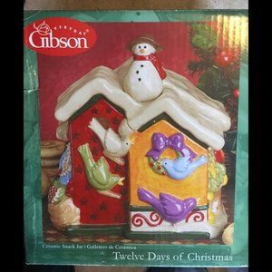 Gibson 12 Days of Christmas Ceramic Treat Jar